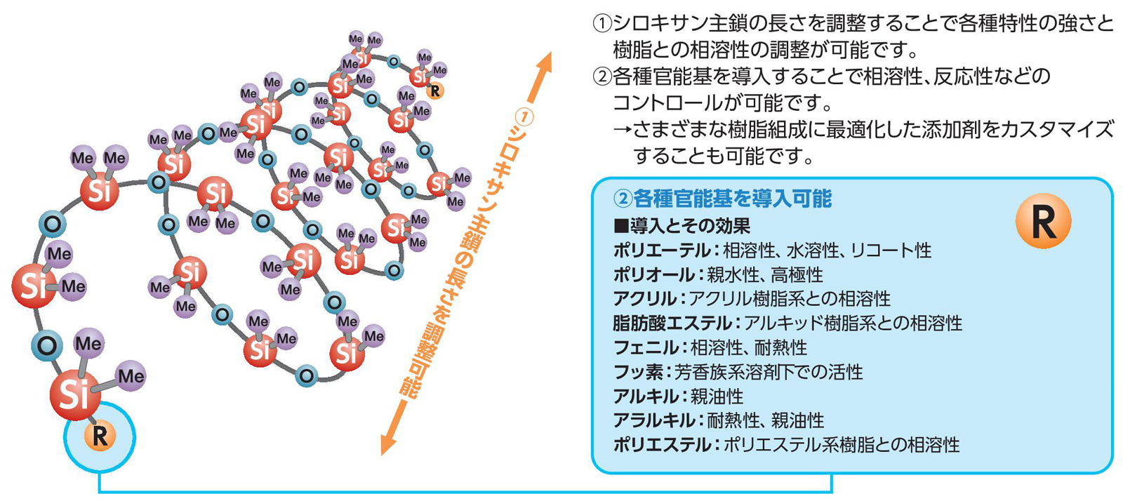 ジメチルポリシロキサン構造