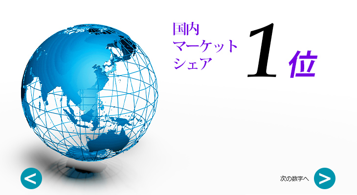 国内マーケットシェア 1位