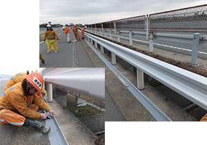 NEXCO中日本 殿村高架橋の導水処理施工（三重県・津市）